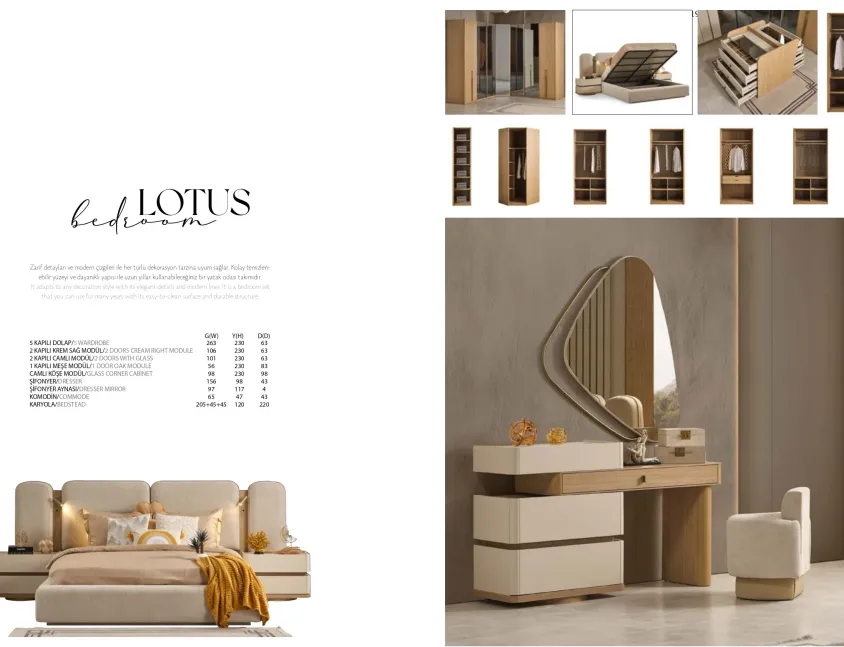 Lotus Yatak Odası Takımı